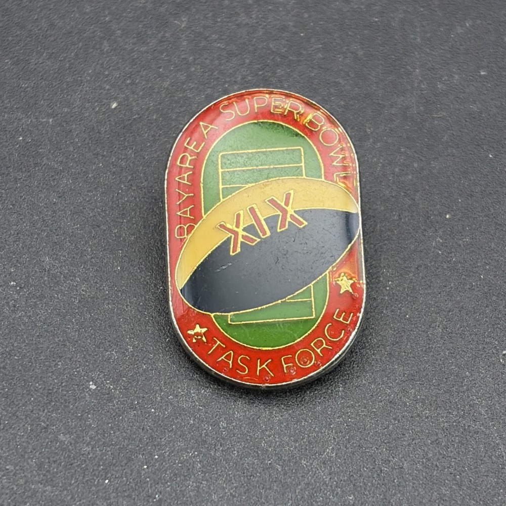 Super Bowl XIX NFL Football Bay Area Super Bowl Task Force Lapel Hat Pin